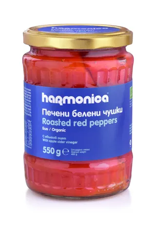 Био Печени белени чушки Harmonica 550гр.